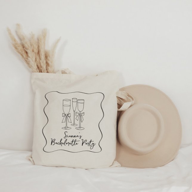 Personalised Bachelorette Tote Bag Ribbon Bow (Creator Uploaded)