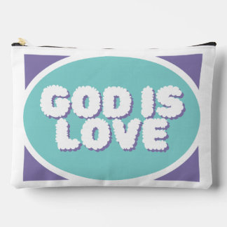 Personalised Back + "God Is Love" Front Design Accessory Pouch