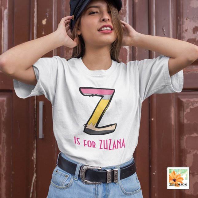 Personalised Back to School Alphabet Z Toddler T-Shirt (Creator Uploaded)