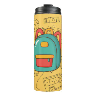 Personalised Back to School Backpack & Doodles Thermal Tumbler
