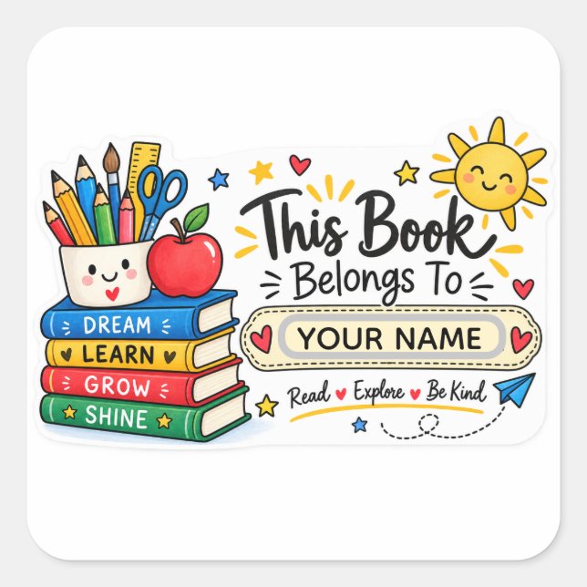 Personalised Back to School Book Labels (Front)