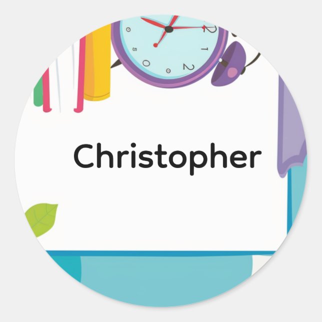 Personalised Back to School Books Name Stickers (Front)