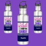 Personalised Back To School Fifth Grade  710 Ml Water Bottle<br><div class="desc">Personalised Back To School Fifth Grade stainless steel water bottle. Customise it with your name for a chic girly unique look.</div>