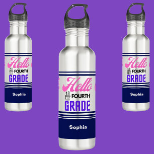 Personalised Back To School Fourth Grade  710 Ml Water Bottle