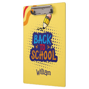 Personalised "Back To School" Fun Doodle Clipboard