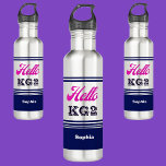 Personalised Back To School Hello KG2  710 Ml Water Bottle<br><div class="desc">Personalised Back To School Hello KG2 stainless steel water bottle. Customise it with your name for a chic girly unique look.</div>