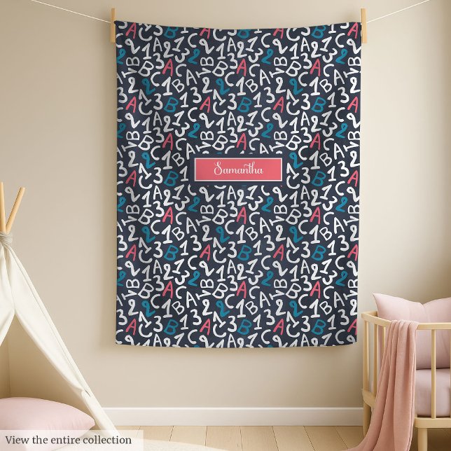 Personalised back to school pastel gift throw fleece blanket (Personalized back to school pastel gift throw Fleece Blanket)