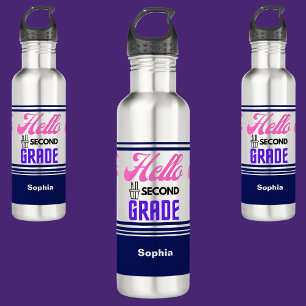 Personalised Back To School Second Grade  710 Ml Water Bottle