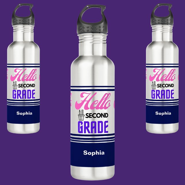 Personalised Back To School Second Grade  710 Ml Water Bottle (Creator Uploaded)