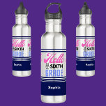 Personalised Back To School Sixth Grade  710 Ml Water Bottle<br><div class="desc">Personalised Back To School Sixth Grade stainless steel water bottle. Customise it with your name for a chic girly unique look.</div>