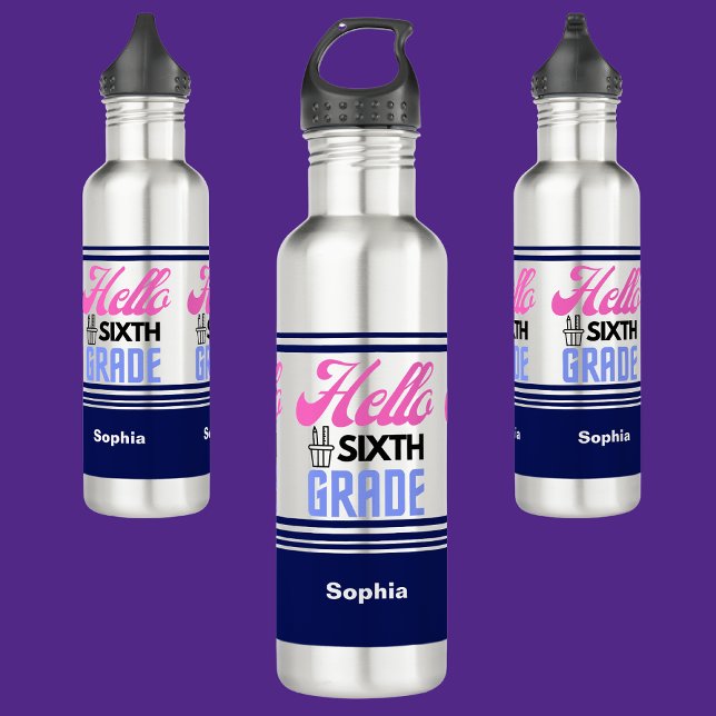 Personalised Back To School Sixth Grade  710 Ml Water Bottle (Creator Uploaded)