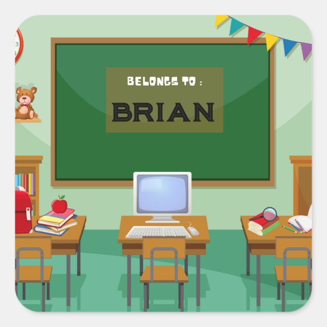 Personalised Back to School Sticker (Front)