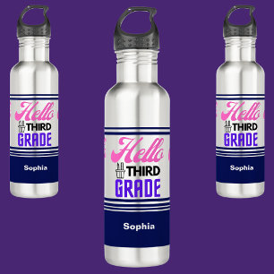 Personalised Back To School Third Grade  710 Ml Water Bottle
