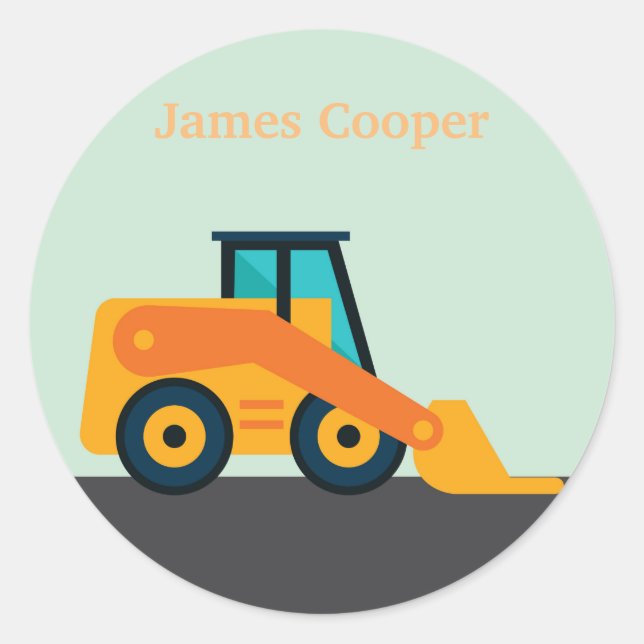 Personalised Backhoe Stickers (Front)