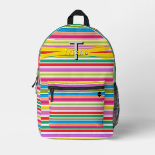 Personalised Backpack with Coloured Stripes HAMbWG