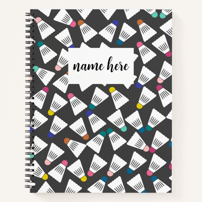Personalised Badminton Notebook (Front)