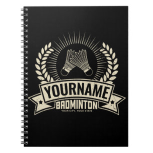 Personalised Badminton Player Name Racquet Sports Notebook