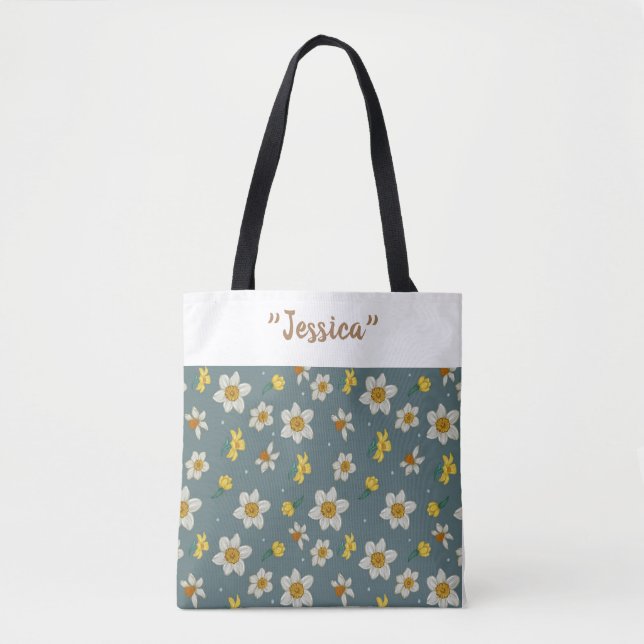 "Personalised Bag: Juicy Narcissus" Tote Bag (Front)