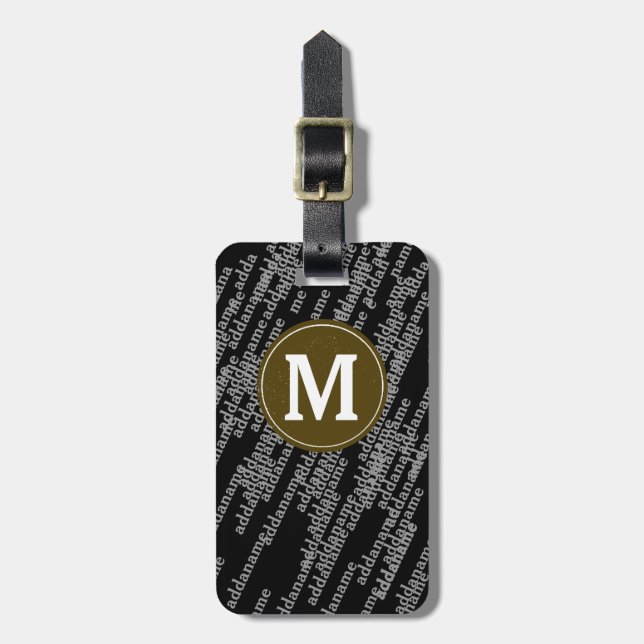 personalised baggage modern luggage tag (Front Vertical)