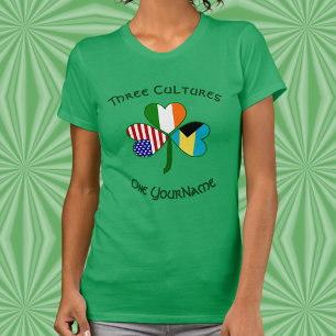 Personalised Bahamas Ireland USA Shamrock Women’s T-Shirt