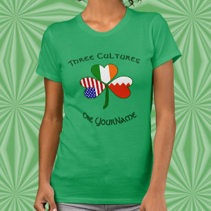Personalised Bahrain Ireland USA Shamrock Women's T-Shirt
