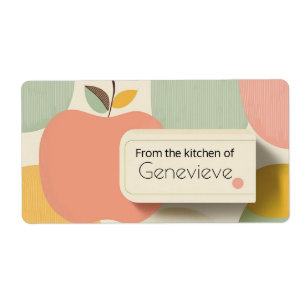 Personalised baked goods label - retro inspired