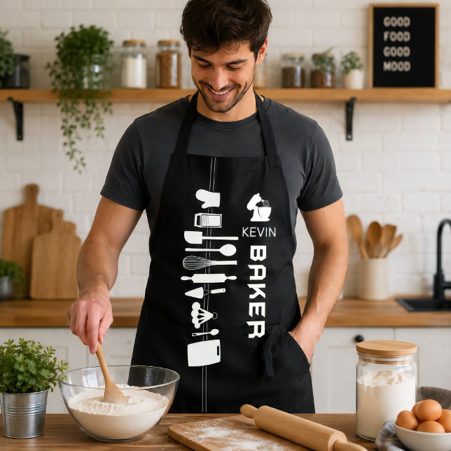 Personalised Baker Apron With Custom Name (Creator Uploaded)