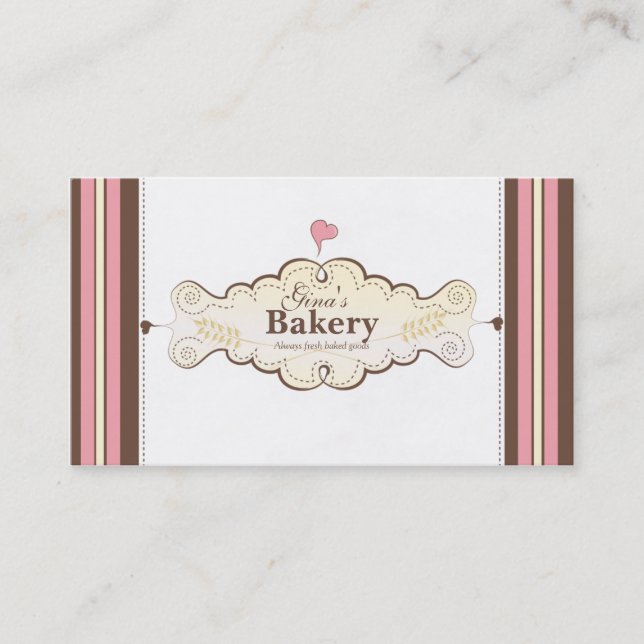 personalised bakery business card (Front)