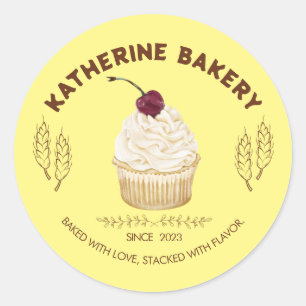 Personalised Bakery Product Label (Cupcake)