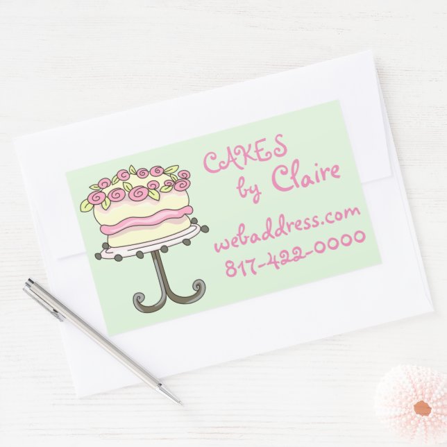 Personalised Bakery Rectangular Sticker (Envelope)