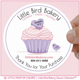 Personalised Bakery Thank You  Classic Round Sticker