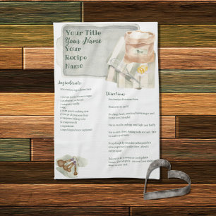 Personalised Baking Cookie Cake Recipe Tea Towel