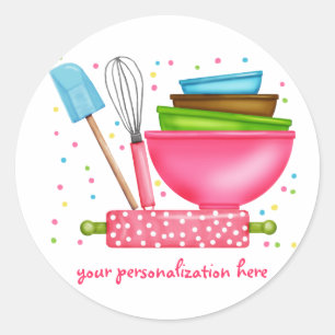 Personalised Baking Cooking Kitchen Stickers