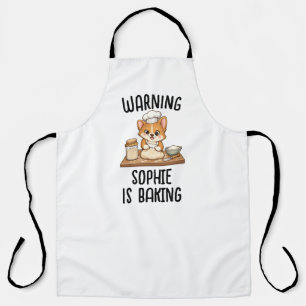 Personalised Baking   Cute Baker Custom Name Kitch Apron