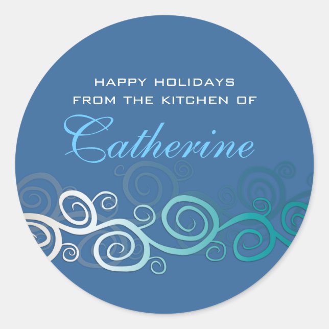 Personalised Baking, Jam, Cookie Classic Round Sticker (Front)