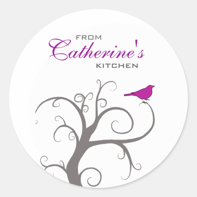Personalised Baking, Jam, Sauce, Canning, Product Classic Round Sticker (Front)