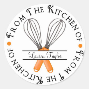 Personalised Baking Whisk Kitchen Stickers