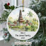 Personalised Bali Ornament, Oceania Ceramic Tree Decoration<br><div class="desc">A Personalised Travel Souvenir Ornament designed to celebrate your unforgettable trip to. Whether you went for work, enjoyed a romantic getaway, or took part in a school exchange program, this ornament commemorates a special moment you’ll always cherish and want to remember for years to come. Celebrate the year you travelled,...</div>