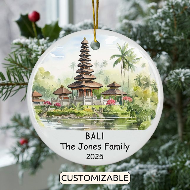 Personalised Bali Ornament, Oceania Ceramic Tree Decoration (Creator Uploaded)