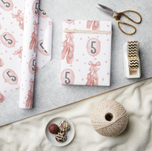 Personalised Ballerina Ballet Dancer Pink  Wrapping Paper