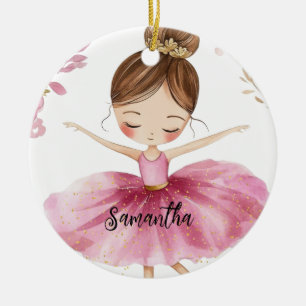 Personalised Ballerina Ceramic Tree Decoration