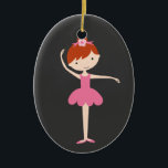 Personalised Ballerina Christmas Ornament<br><div class="desc">This super cute ballerina ornament makes a great holiday keepsake for your child, just change the template text and change the background colours if you want and you're all set! If you need help or have something else in mind, just click on the contact link above to send the designer...</div>