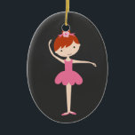Personalised Ballerina Christmas Ornament<br><div class="desc">This super cute ballerina ornament makes a great holiday keepsake for your child, just change the template text and change the background colours if you want and you're all set! If you need help or have something else in mind, just click on the contact link above to send the designer...</div>