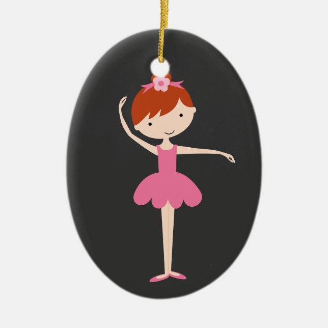 Personalised Ballerina Christmas Ornament (Front)