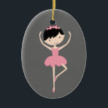 Personalised Ballerina Christmas Ornament<br><div class="desc">This super cute ballerina ornament makes a great holiday keepsake for your child, just change the template text and change the background colours if you want and you're all set! If you need help or have something else in mind, just click on the contact link above to send the designer...</div>