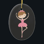 Personalised Ballerina Christmas Ornament<br><div class="desc">This super cute ballerina ornament makes a great holiday keepsake for your child, just change the template text and change the background colours if you want and you're all set! If you need help or have something else in mind, just click on the contact link above to send the designer...</div>