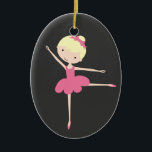 Personalised Ballerina Christmas Ornament<br><div class="desc">This super cute ballerina ornament makes a great holiday keepsake for your child, just change the template text and change the background colours if you want and you're all set! If you need help or have something else in mind, just click on the contact link above to send the designer...</div>