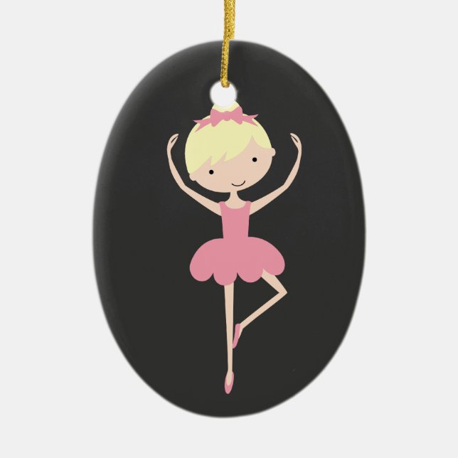 Personalised Ballerina Christmas Ornament (Front)