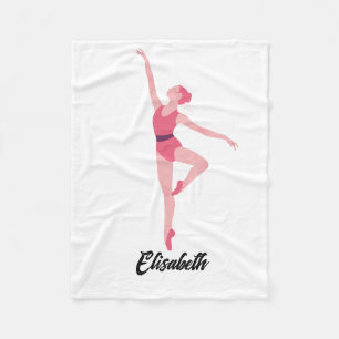 Personalised Ballerina Fleece Blanket – Custom 