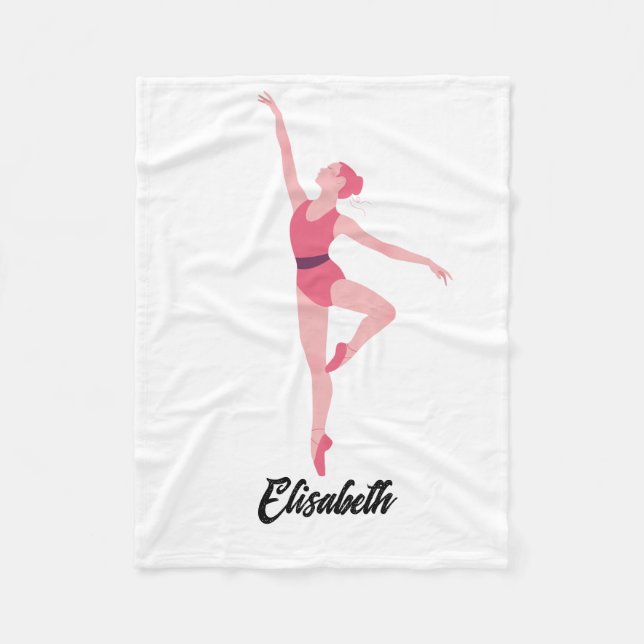 Personalised Ballerina Fleece Blanket – Custom  (Front)